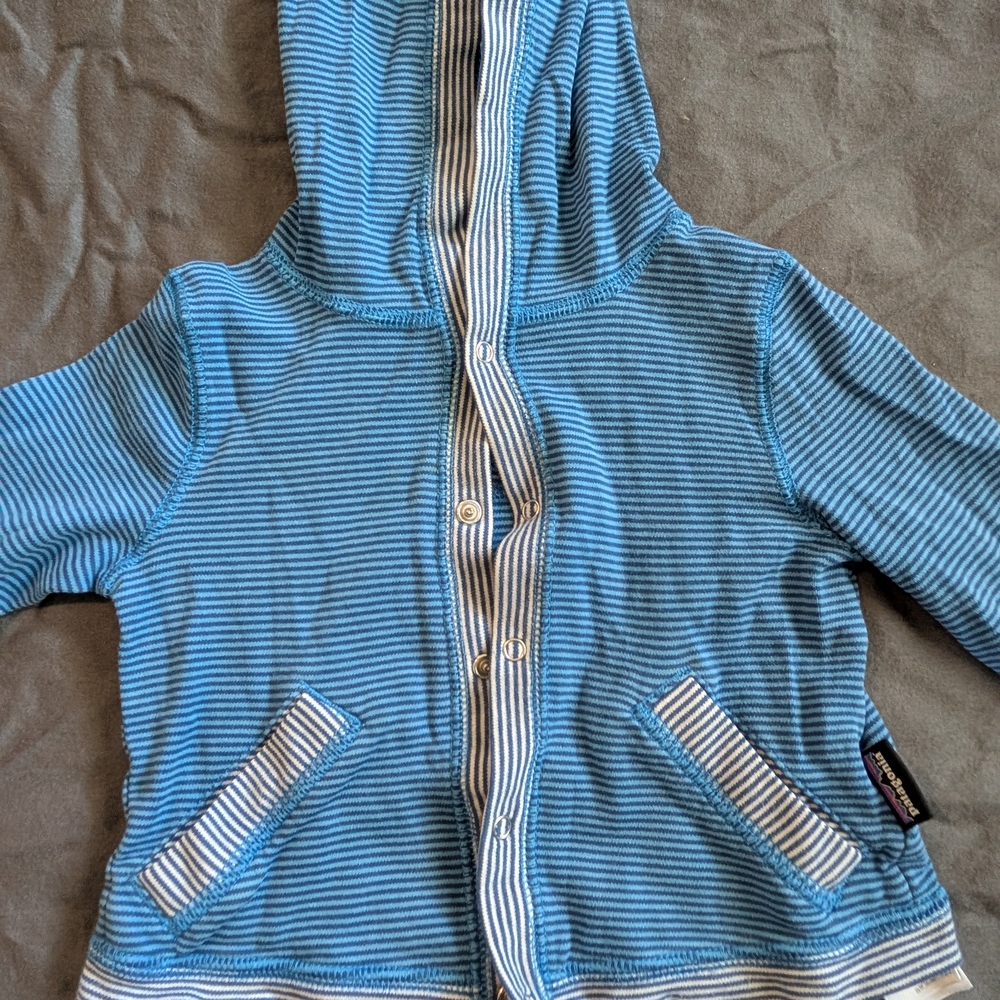 Blue Striped Kids Hoodie
